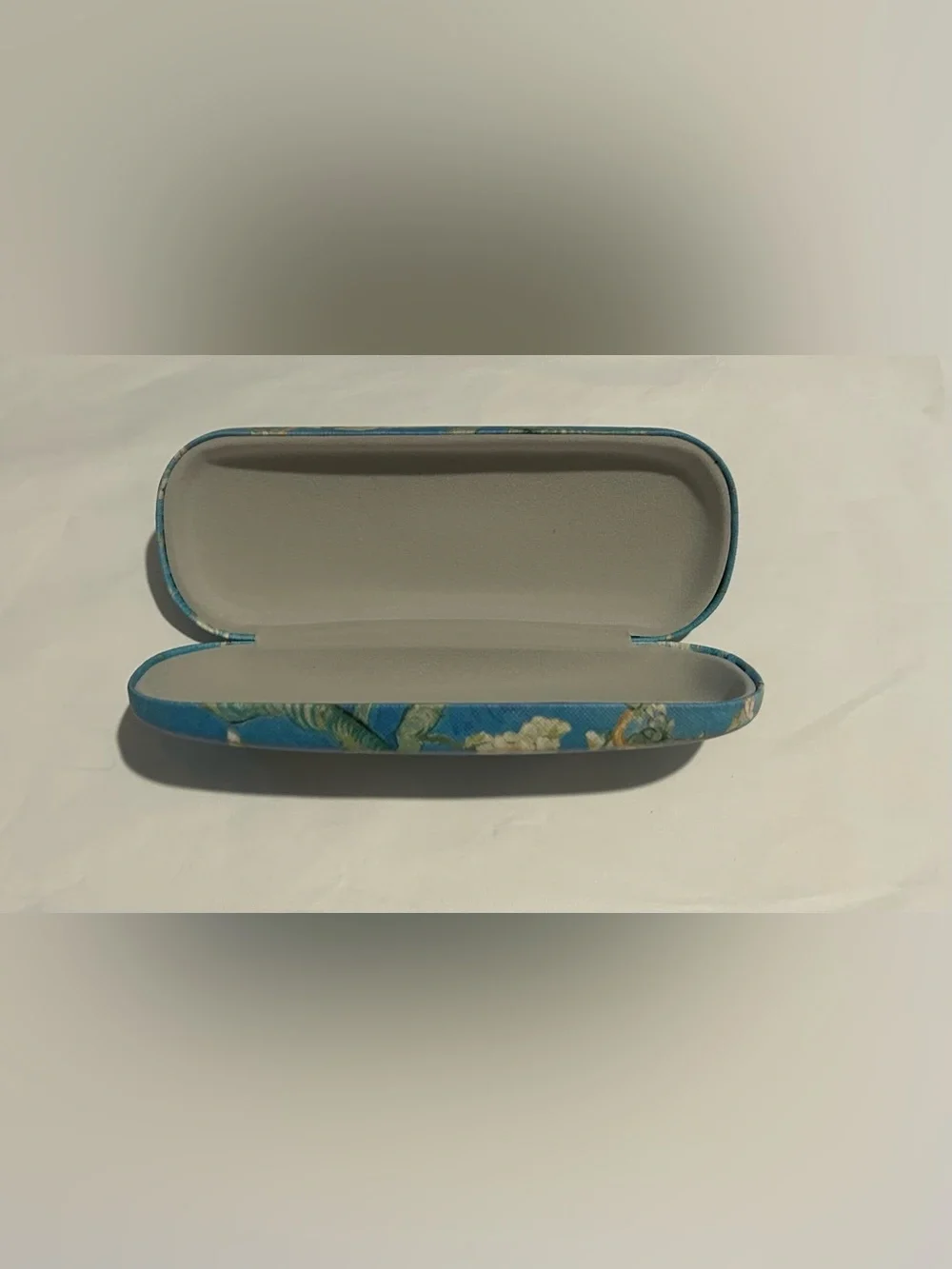 New Almond Blossoms Hard Eyeglases Case Van Gogh Felt Lining Cleaning Cloth